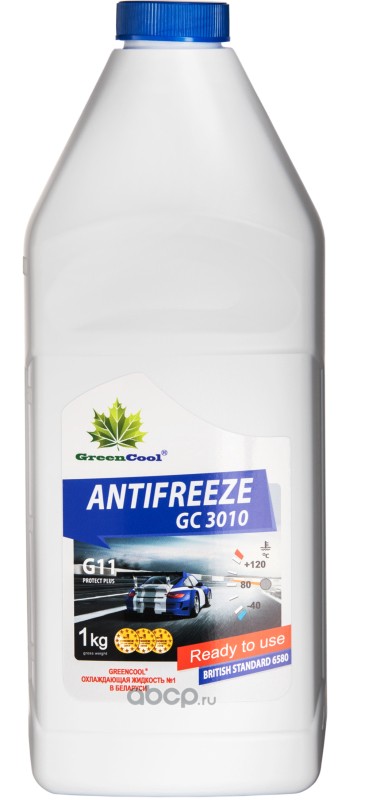 Антифриз GreenCool GС3010, 1 кг (готовыйready to use), синий